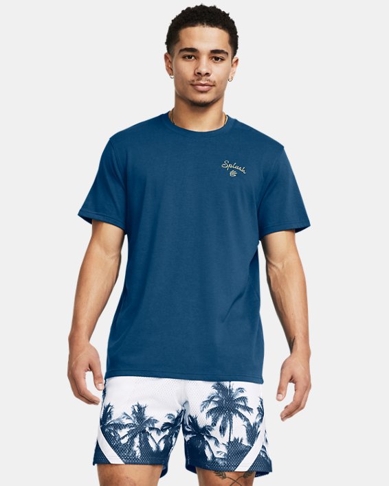Camiseta Curry con bordado Splash para hombre, Blue, pdpMainDesktop image number 0